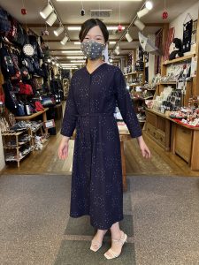 久留米絣ワンピース 風のおくりもの